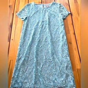 Juicy Couture Womems Light Blue Lace Short Sleeve‎ Dress Size Small